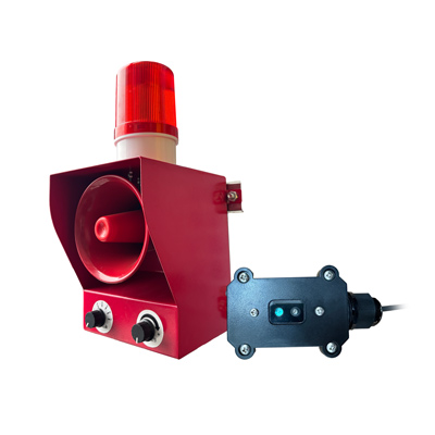 红色声光报警器和室内激光